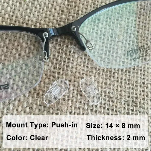 Vista 5 de 6 pares de almohadillas de nariz de 0.55 pulgadas (0.551 in) de silicona suave para lentes