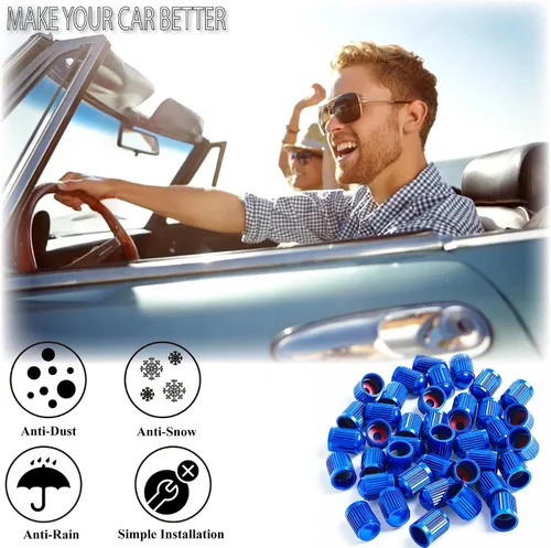 Vista 33 de 10 piezas de tapas de válvula de neumático TPMS con vástago largo, tapas de válvula de rueda de plástico negro para TPMS TR20008, tapas de vástago