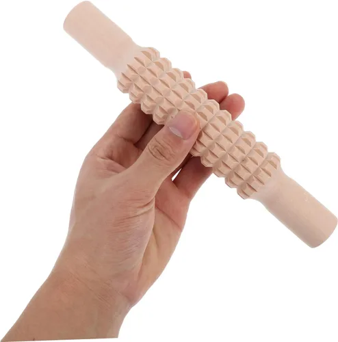 Vista 4 de Exceart Fondant Rolling Stick Rodillo de arcilla Rodillo de arcilla Rodillo de arcilla de cerámica Rodillo de arcilla de madera Rodillo de arcilla