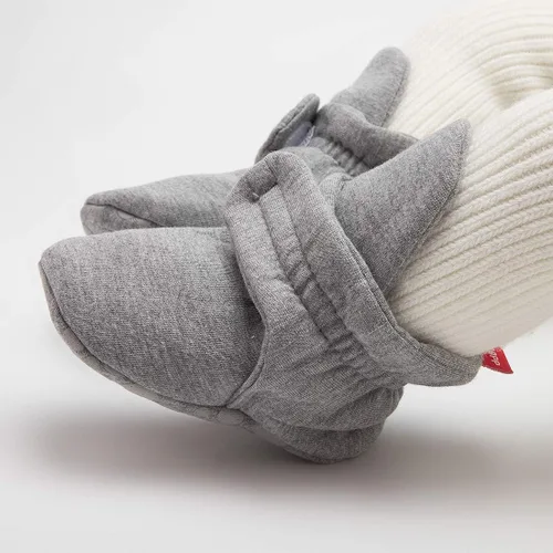 Vista 12 de Botines de forro polar para bebés, niños y niñas, pantuflas antideslizantes con agarre suave, zapatos de calcetín para recién nacidos, cuna