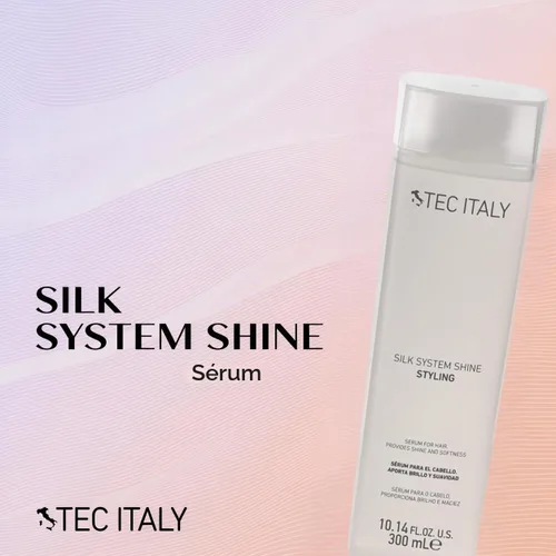 Vista 2 de Tec Italy Silk System Shine - Suero capilar para cabello seco y dañado, ayuda a controlar el encrespamiento, protege contra el calor y mejora
