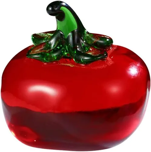 Vista 7 de JOONOR Adorno decorativo de estatua de uva de cristal morado, figura de cristal de fruta artificial, pisapapeles de mesa, adorno de cristal