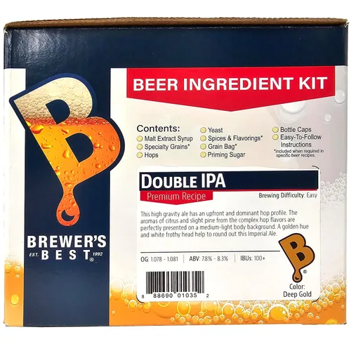 Vista 3 de Brewer's Best Kit de ingredientes de cerveza doble IPA