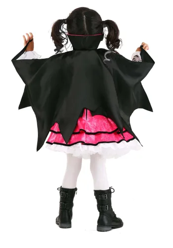 Vista 2 de Disfraz de Pequeña Vampiresa Rosa para Niña Pequeña Multicolor