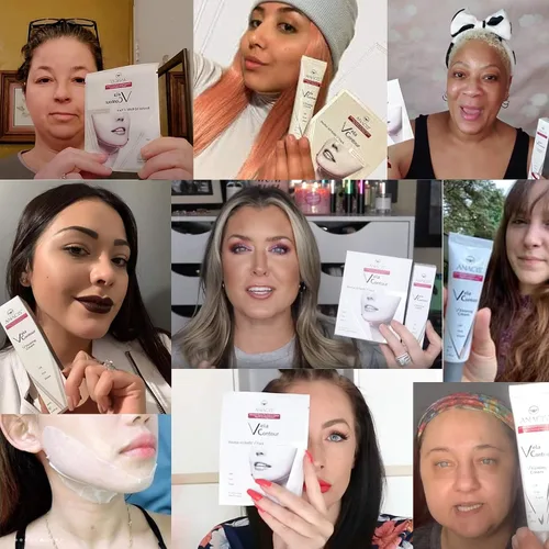 Vista 5 de Máscara facial – Jawline Lift Enhancer Face Reafirming Skin Tightening Skin Up Funciona para la línea V Máscara de cuello para mujeres y hombres