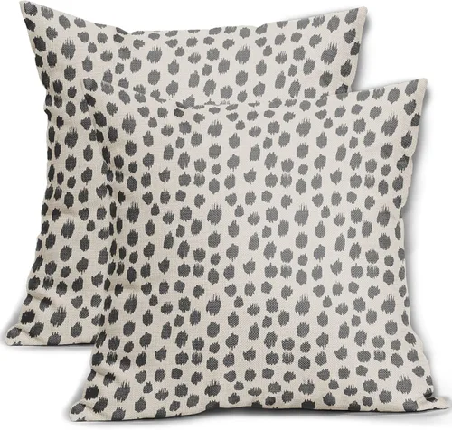 Vista 65 de Sweetshow Juego de 2 fundas de almohada de 16 x 16 pulgadas, diseño bohemio, con diseño de lunares, moderno y moderno, para exteriores, decorativas