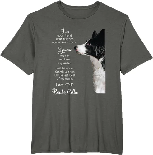 Vista 6 de Funny I Am Your Friend Your Partner Your Border Collie - Camiseta de regalo, Negro, S