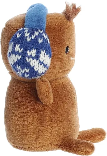 Vista 3 de Aurora® Festive Holiday Land of Lils™ Lil' Gingie™ - Animales de peluche de temporada - Regalos conmovedores - Marrón 5 pulgadas