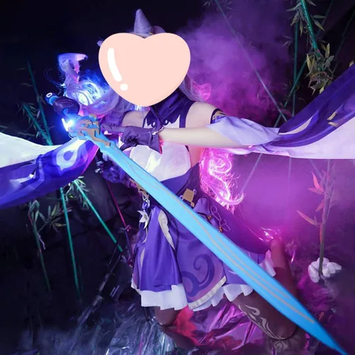 Vista 6 de MBETA Genshin Impact Cosplay - Conjunto de todos los personajes para zapatos peluca Keqing disfraz de fiesta de cosplay ropa de Halloween adecuada