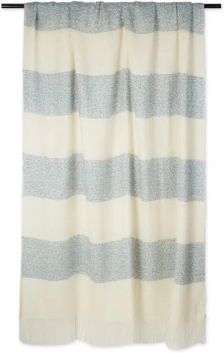 Vista 2 de DII Coastal - Manta tejida de acrílico con rayas de rugby, 50 x 60, azul