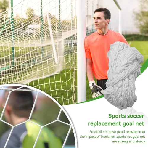 Vista 5 de Red de fútbol, repuesto de red de fútbol para deportes de fútbol, poste de repuesto para entrenamiento de partidos deportivos