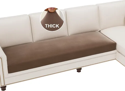 Vista 50 de H.VERSAILTEX Fundas de cojín de vellón para sofá, fundas elásticas para sillas de sala de estar, fundas de sofá modular, tela cómoda y duradera