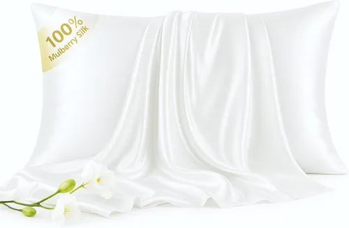 Vista 14 de Fundas de Almohada de Seda - Funda de Almohada de Lujo 6A 100% Seda de Morera para Cabello y Piel - Antiarrugas, Refrescante y Suave, Cremallera