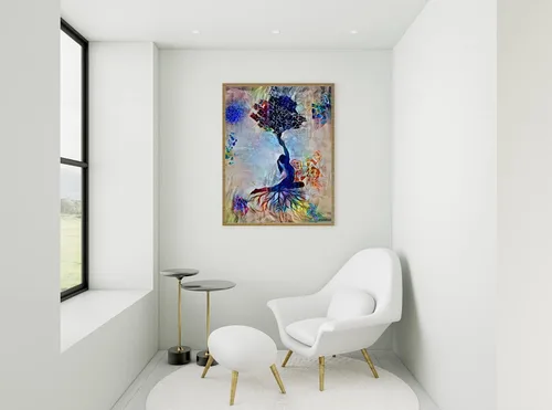 Vista 4 de Yoga Art, Motivational Watercolor Print, Yogi Poster, Yoga Pose Yoga Print, Yoga Woman Yoga Studio, Yogi Girl Wall Decor Yogi Gift