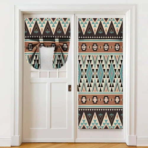 Vista 27 de Cortinas de puerta negras y rojas para ventanas de puerta, estampado de leopardo y cebra, cortinas de ventana para puerta de vidrio francesa