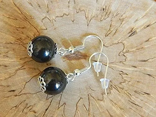 Vista 2 de ARETES SHUNGITE 0.472 in perlas