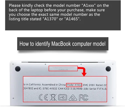 Vista 2 de Funda personalizada con nombre para MacBook Air de 11 pulgadas, estuche rígido de plástico para regalo