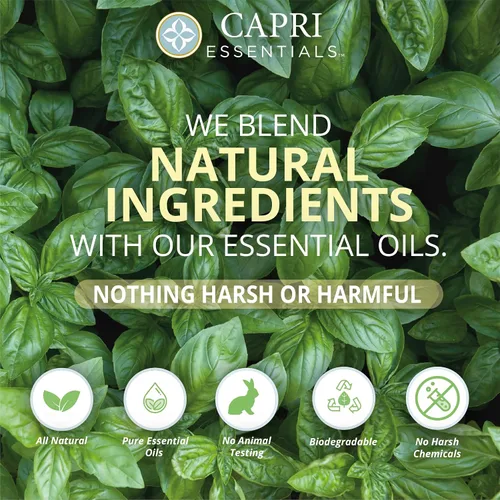 Vista 5 de CAPRI ESSENTIALS Jabón líquido para platos, suministros de limpieza naturales para el hogar, detergente aromático para platos a base de plantas