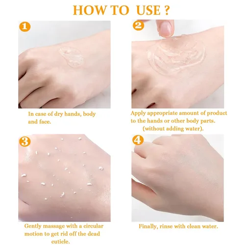 Vista 5 de Gel exfoliante naranja para cara y cuerpo, gel de pelado naranja, piel hidratante profunda y suciedad de poros de limpieza (2 unidades)