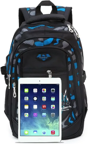 Vista 9 de Mochilas escolares para libros, para estudiantes y niños, Azul
