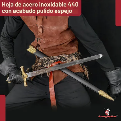 Vista 4 de Armory Replicas™ - Gran espada del rey Salomón y tamaños para coleccionistas y entusiastas - Opciones diversas para cada entusiasta de la espada