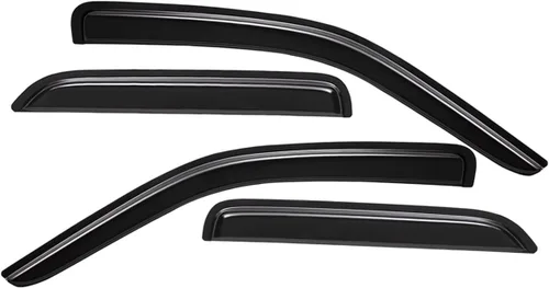 Vista 3 de Lightronic Visera de ventana de ventilación con cinta extraduradera, compatible con Ford Escape 2001-2012 (híbrido 2005-2012), Mazda Tribute