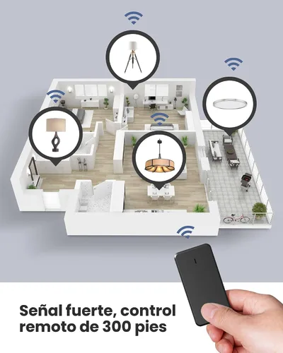 Vista 2 de Zoiinet Interruptor de Enchufe con Control Remoto, Diseño de Hebilla e Interruptor de Luz Inalámbrico Extraíble, 300 pies, Interruptor de Encendido