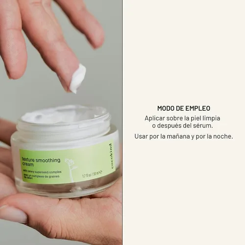 Vista 5 de Cocokind Crema suavizante texturizada, hidratante facial con escualano, semillas de apio y pepino, loción facial hidratante facial, crema facial