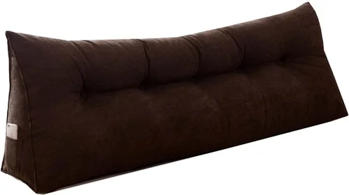 Vista 12 de Almohada de cuña para pared de cama, cabecera de almohada de respaldo de cama, almohada de lectura triangular grande, con funda extraíble