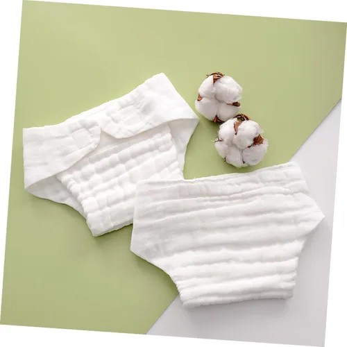 Vista 6 de Pañales de tela para bebé, reutilizables, sostenibles, 5 piezas, insertos de algodón para recién nacidos, impermeables, fáciles de mantener