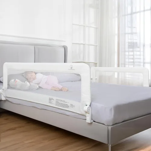 Vista 12 de ComfyBumpy Paquete de 1 riel de cama para niños pequeños de 35.5" L x 19.5" A Rieles de cama para niños pequeños para cama individual, matrimonial