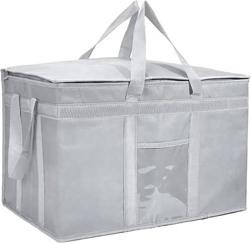 Vista 21 de Yalin XXXL - Bolsa térmica grande con aislamiento, enfriador de espuma de poliestireno para mantener los alimentos calientes o fríos, bolsa