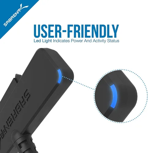 Vista 3 de SABRENT Adaptador USB 3.1 (Tipo A) a SSD / Disco Duro SATA de 2.5 pulgadas [Optimizado para SSD, compatible con UASP SATA III] (EC-SS31)