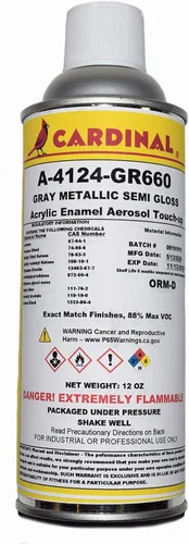 Vista 12 de A 4101 GR305 - BAY GRAY SEMI GLOSS POWDER COAT SPRAY PAINT Piezas de automóviles y reparación de revestimiento transparente para sellado Gris