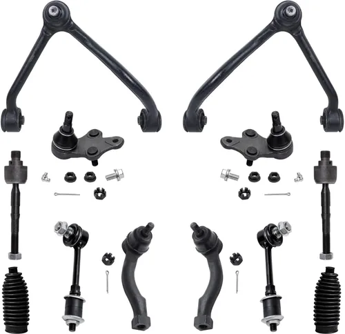 Vista 52 de Detroit Axle - Kit de extremo de 12 piezas para Ford Explorer Mercury Mountaineer 1998-2001 1999 2000, 2 brazos de control delanteros superiores