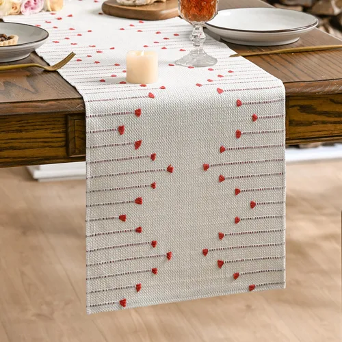Vista 16 de Artoid Mode Camino de mesa tejido de algodón rústico verde militar, decoración de mesa de comedor para decoración de fiesta del hogar, 12 x 36