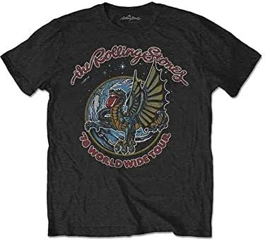 Vista 3 de Rolling Stones Men's Dragon '78 (Back Print) Slim Fit T-Shirt Black