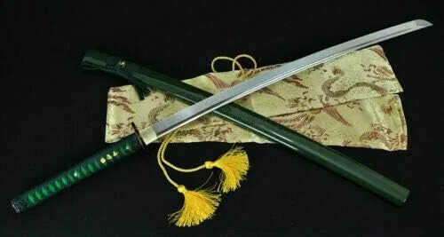 Vista 2 de Espada samurái japonesa de 41 pulgadas, hoja de espiga completa, muy afilada