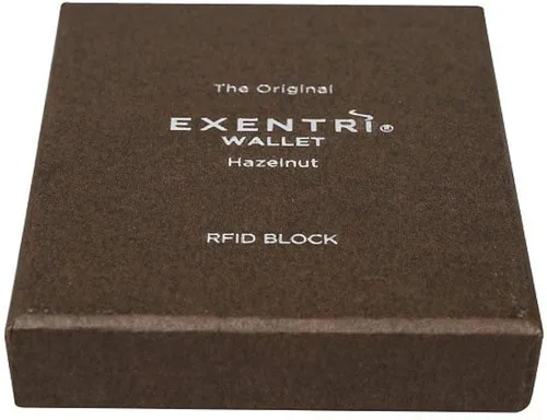 Vista 6 de EXENTRI Billetera Trifold de cuero - bloqueo RFID con clip de bloqueo de acero inoxidable
