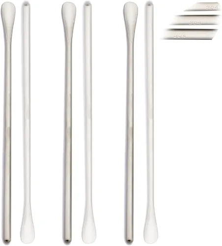 Vista 10 de 6 cucharas de mango largo mate de 8.6 pulgadas de acero inoxidable 304 para cóctel, cucharas de mezclar, cucharas de helado, cucharas de miel