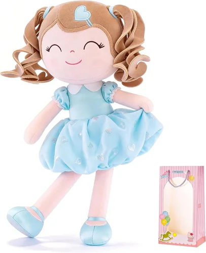 Vista 11 de Gloveleya Muñeca bebé niña regalos juguetes de peluche rizados para niñas de 2 a 4 años juguetes de amor para niños pequeños rosa B2rosa
