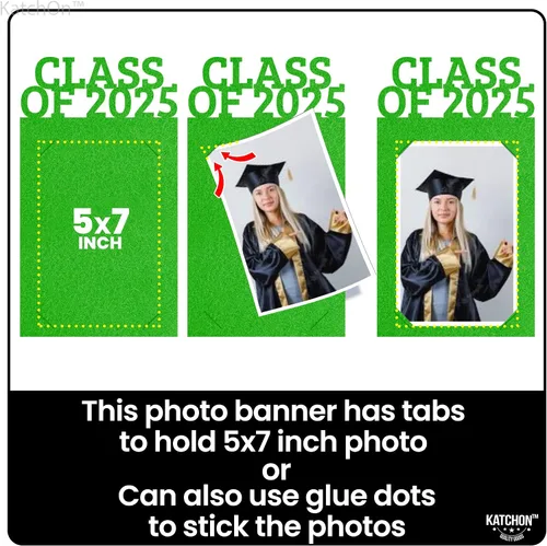 Vista 3 de KatchOn, Cartel fotográfico de graduación K-12 de 5 x 7 pulgadas, tarjetas fotográficas de 12+6 Cartel de graduación 2025 personalizado