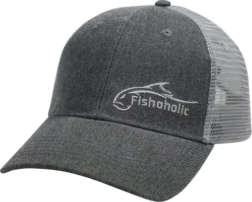 Vista 7 de Fishoholic Gorra de pesca de béisbol Snapback - Malla de camionero de pesca regalo para papá padre