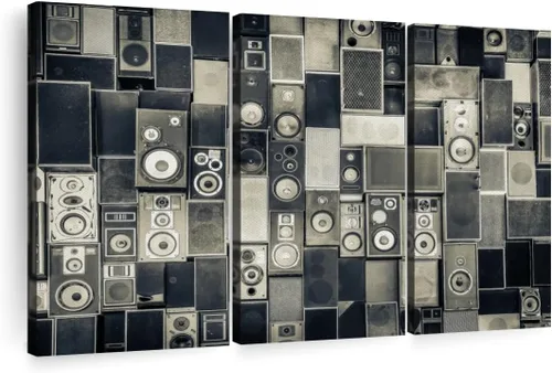 Vista 9 de Elephant Stock BW - Reproductor de discos de vinilo para pared, lienzo horizontal, decoración de pared de sala de estar de 3 piezas, impresión