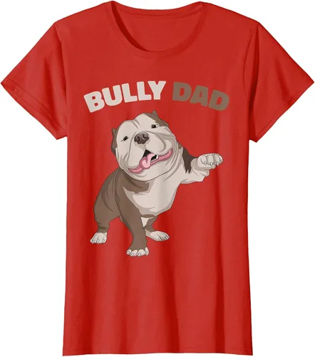 Vista 63 de American Bully Dad Dog Owner Father Funny Men T-Shirt Asphalt Grey