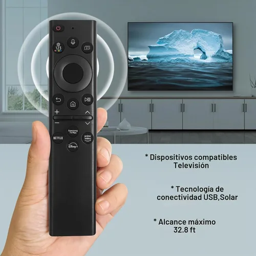 Vista 5 de BN59-01385A Reemplazo remoto de voz solar para Samsung Frame TV Remote con Bluetooth recargable celda solar, compatible con televisores Samsung