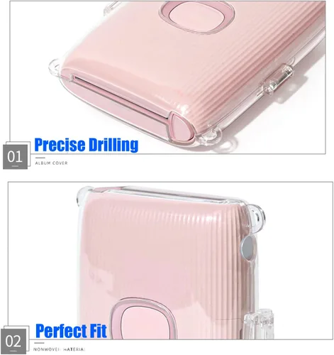 Vista 5 de Mini Link 2 Funda transparente para cámara Fujifilm Instax Mini Link 2 Smartphone Accesorios de impresora fotográfica PVC transparente bolsa