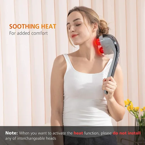 Vista 6 de Snailax Paquete de almohadilla para silla de masaje de cuerpo completo y masajeador de percusión de mano