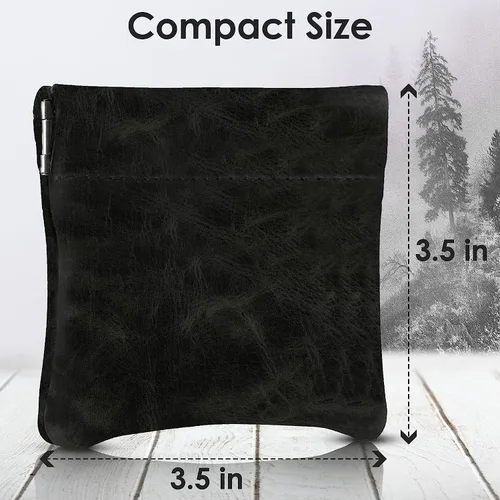 Vista 10 de Monedero clásico a presión, de cuero, para hombre de Nabobb, negro