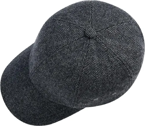 Vista 5 de BOTVELA Gorra de béisbol de lana para hombre, ajustable, sin estructura, sombrero de tweed